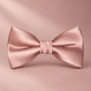 Nœud Papillon Rose Poudré Satiné Uni
